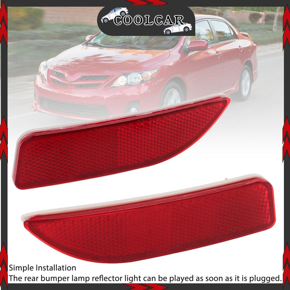 CoolCar 2pc Đèn phản quang cản sau 8191002130 Phía bên trái và phải cho Corolla 2011‑2013