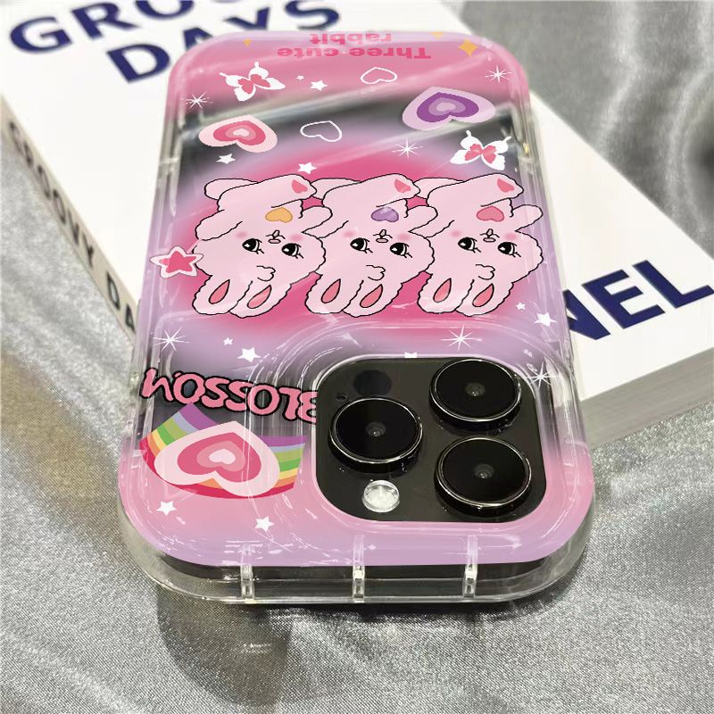 Ốp Điện Thoại Mềm Trong Suốt Họa Tiết Thỏ Dễ Thương Cho Iphone 14Promax 1312 / 11 7 / 8plus xr / sins 7R6K