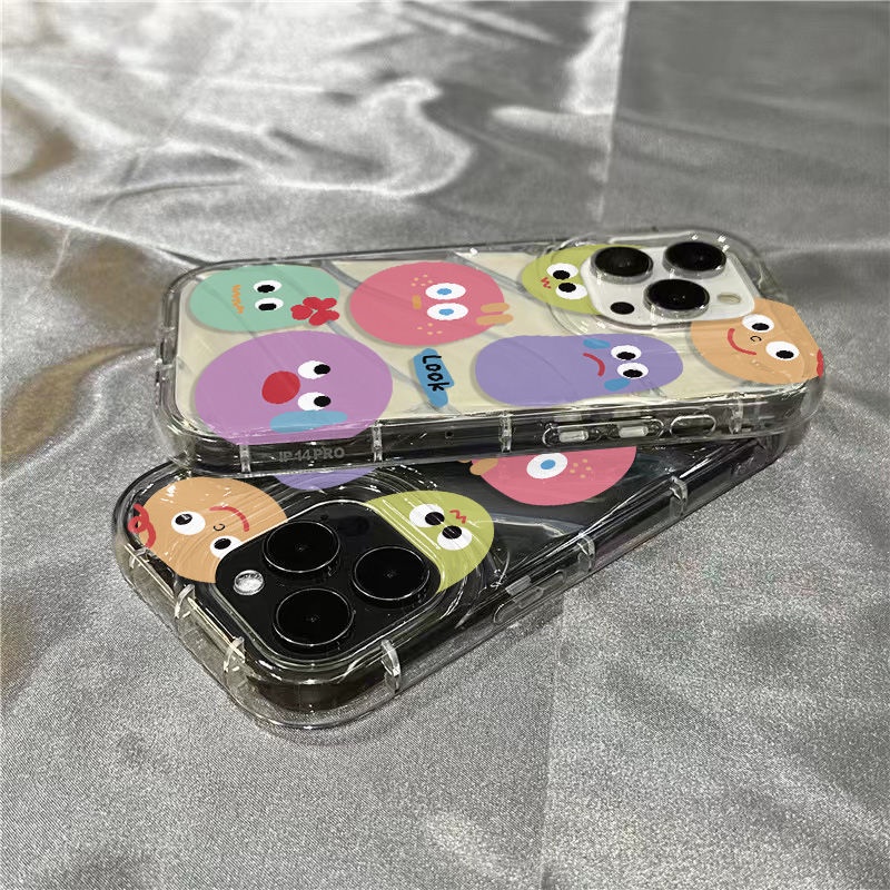 Ốp Điện Thoại Mềm Trong Suốt In Hình Biểu Tượng Cảm Xúc Dễ Thương Cho Iphone 14Promax 1312 / 11 7 / 8plus xr / sins LSDI