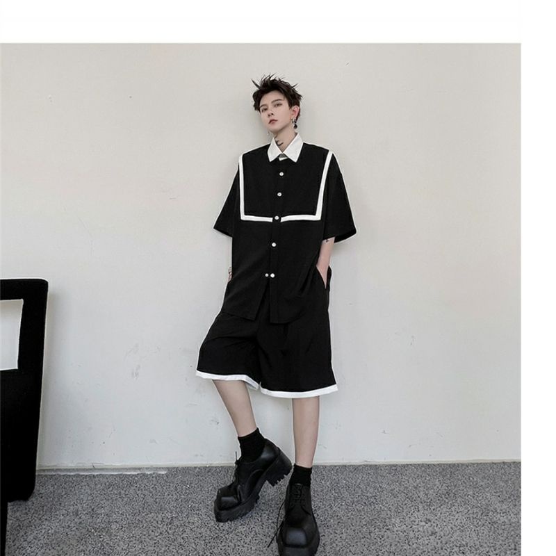 Áo Sơ Mi Tay Ngắn Dáng Rộng Thời Trang Mùa Hè 2023 Sang Trọng Cho Nam