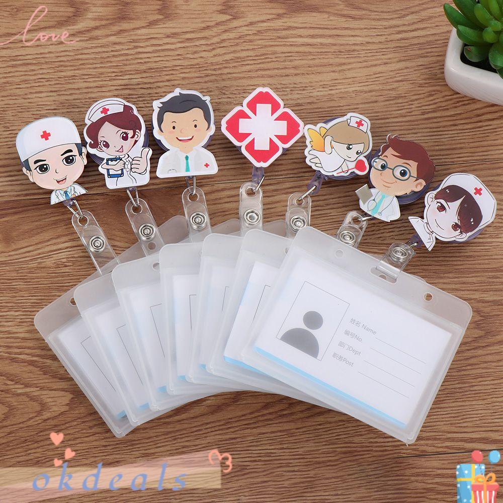 OKDEALS Kẹp Kim Loại Giữ Thẻ Tên Của Bác Sĩ / Y Tá Dễ Thương