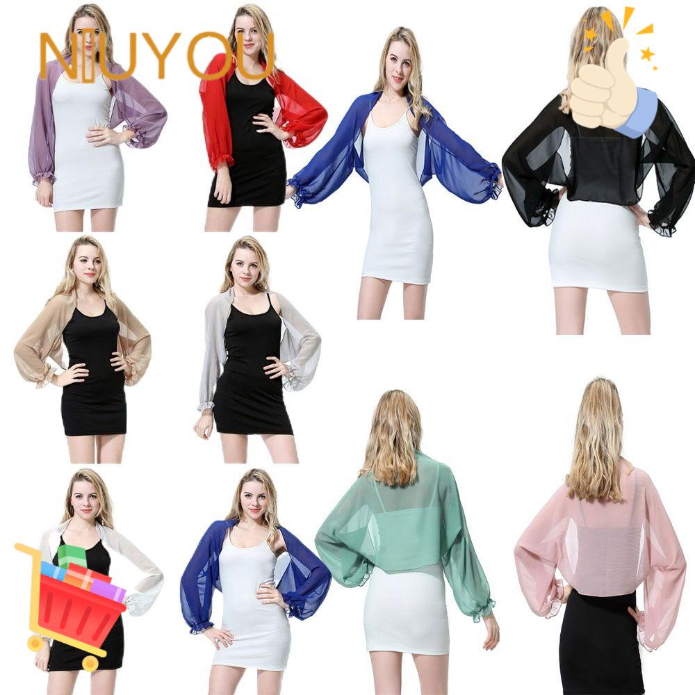 NIUYOU Áo Choàng Kimono Chất Chiffon Cho Nữ