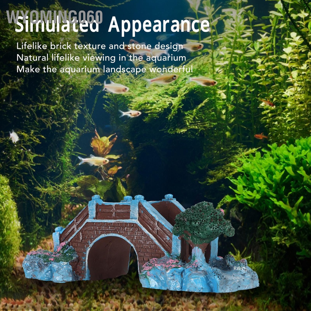 Wyoming060 Bể Cá Vòm Cầu Mô Phỏng Trang Trí Nhựa Vật Cho Cảnh Quan