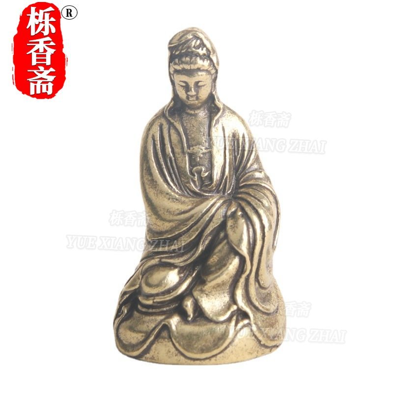 Guanyin master Tượng Phật Bằng Đồng Thau Để Bàn Trang Trí