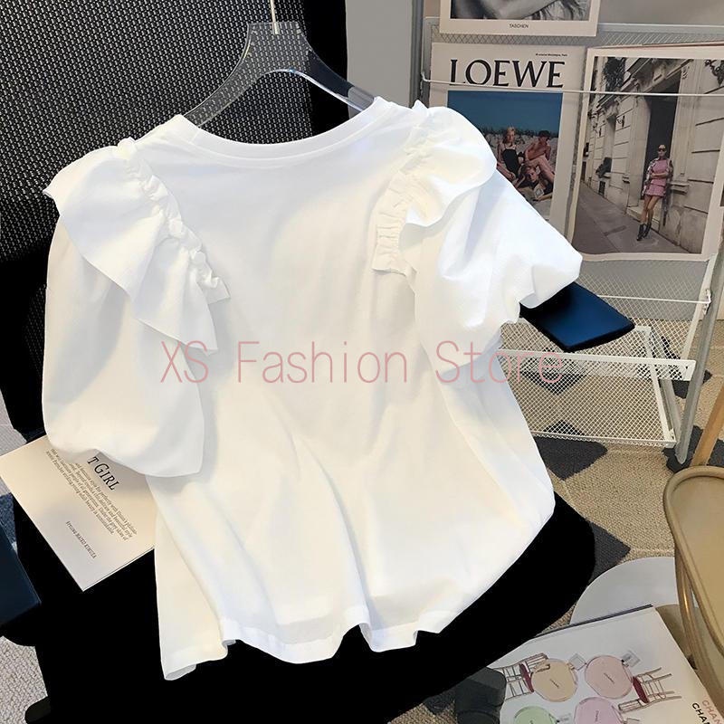 Áo Thun cotton Tay Ngắn Dáng Rộng Phù Hợp Cho Nữ