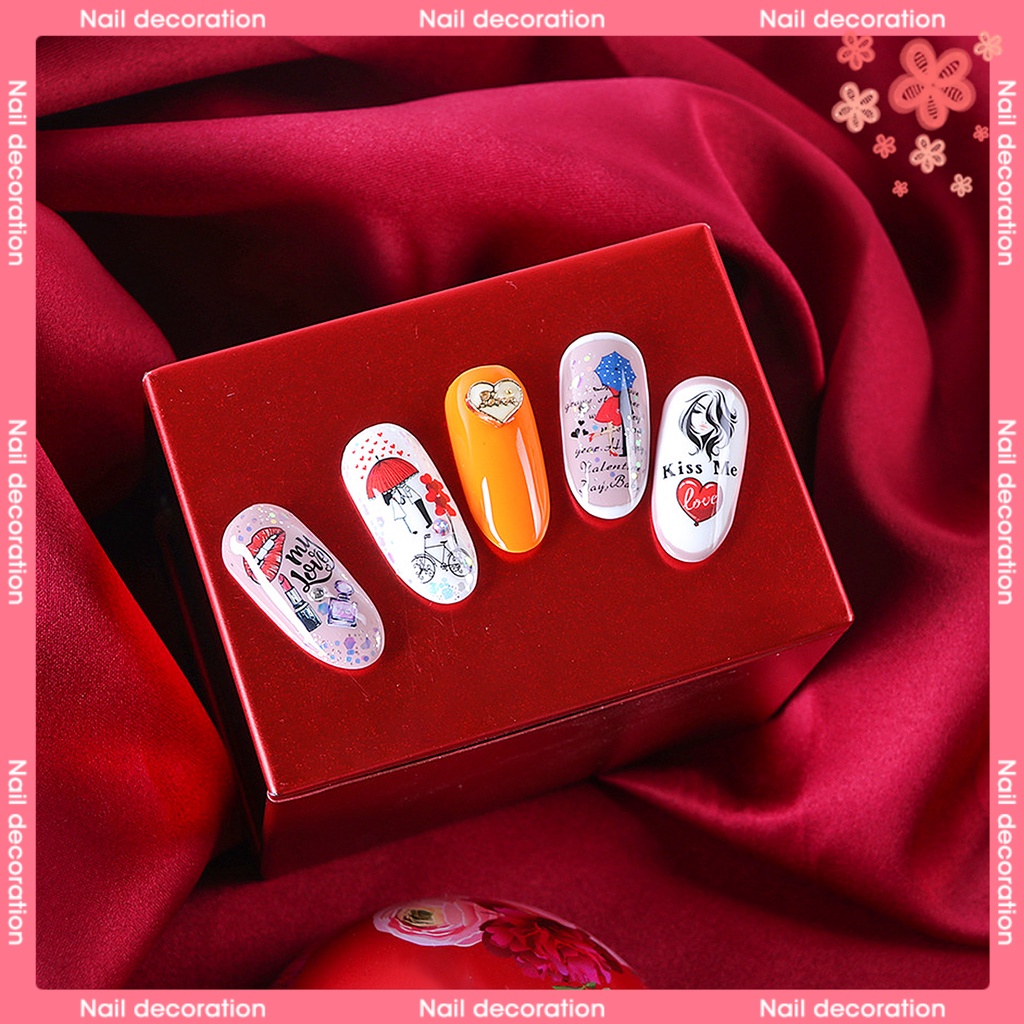 Miếng Dán Đề Can Chuyển Nước Hình Xăm CY-Nail Girl Trang Trí Móng Tay Chuyên Nghiệp Cho Salon