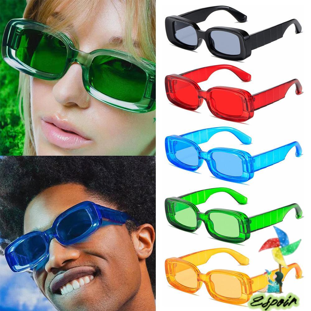 ESPO Kính Mát Hình Chữ Nhật Chống Tia UV400 Phong Cách Retro