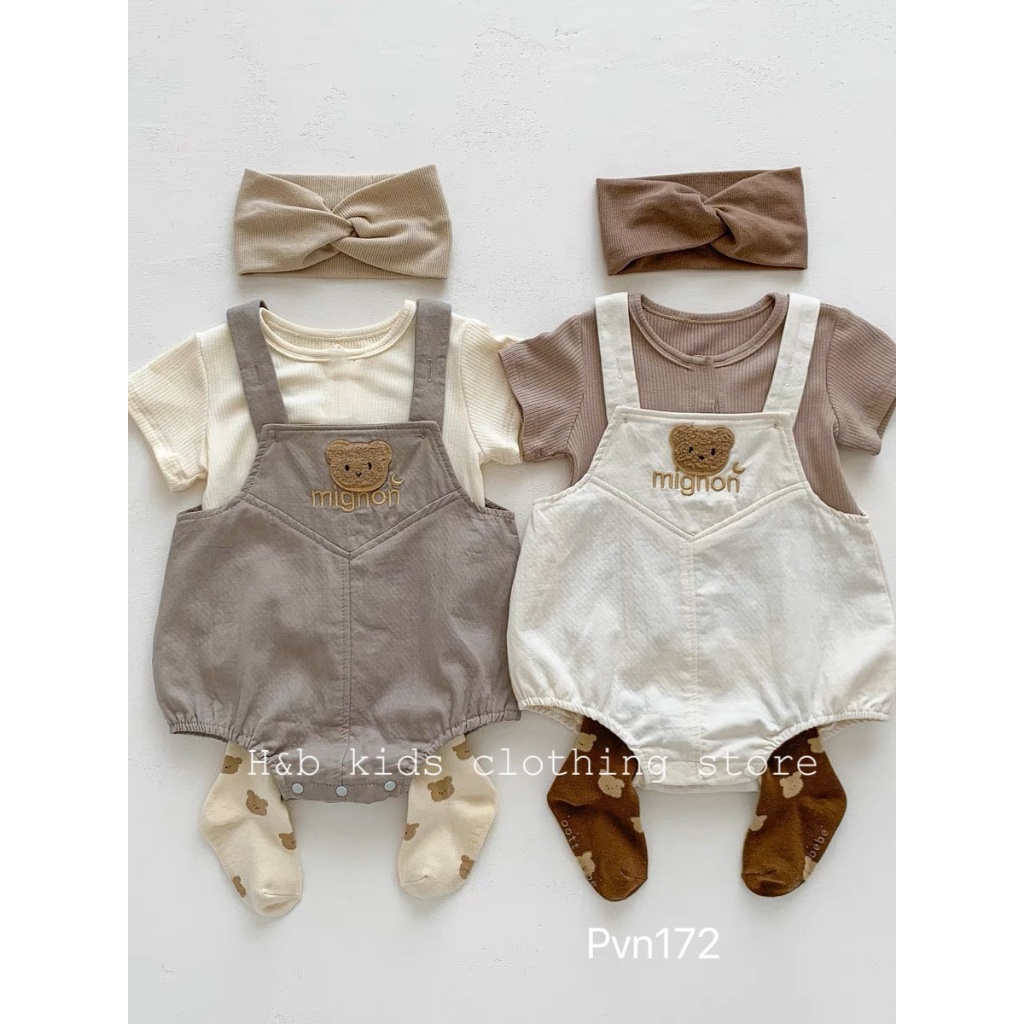 SET ÁO THUN KÈM YẾM RỜI CHO BÉ 4-15KG