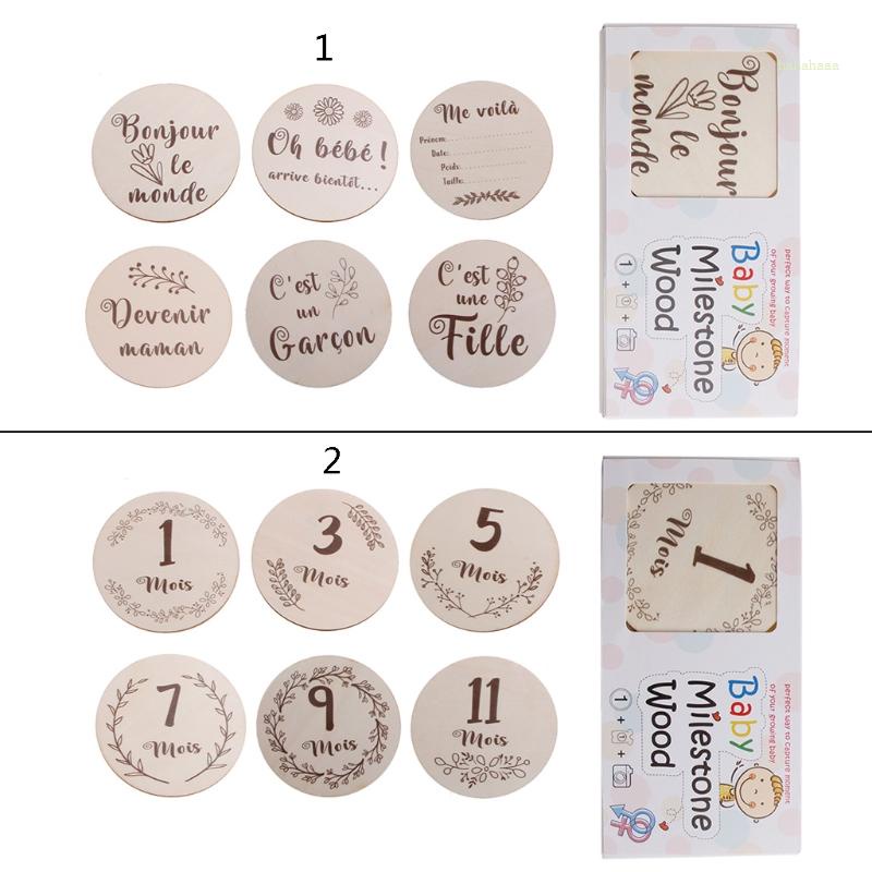 Set 6 Tấm Thẻ Ghi Chú Dùng Làm Phụ Kiện Chụp Ảnh Cho Bé Sơ Sinh