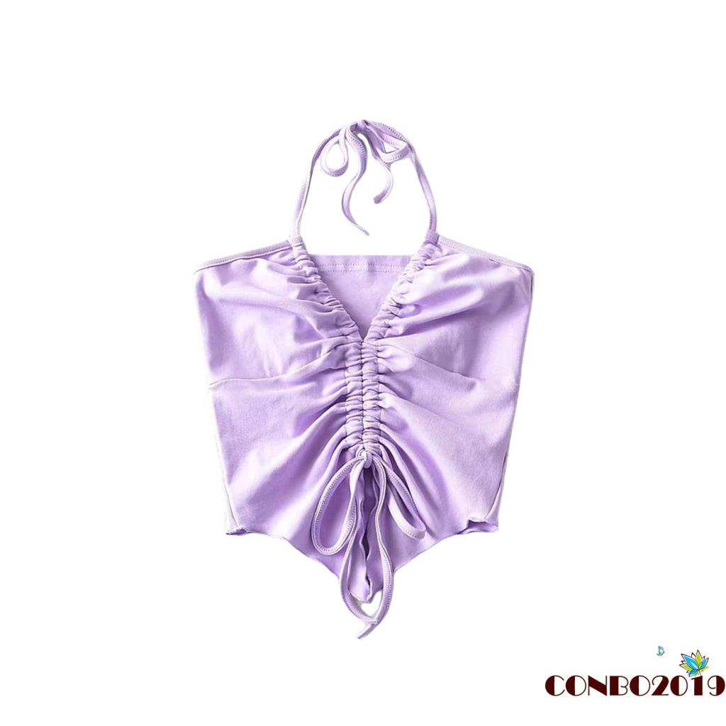 Áo Dây Rút Không Tay Hở Lưng Quyến Rũ Dành Cho Nữ