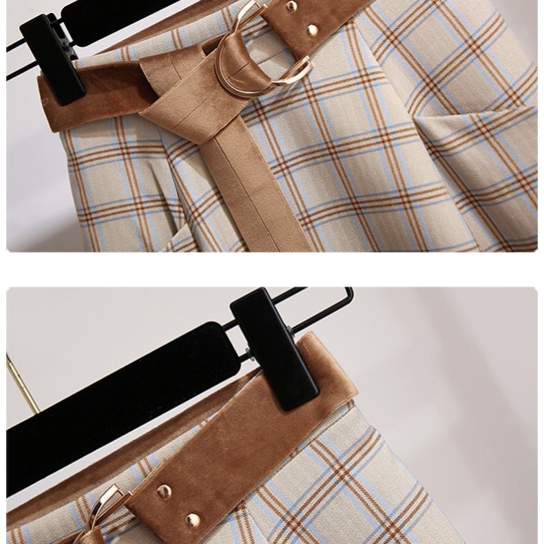 Chân Váy Chữ A Lưng Cao Phong Cách Hong Kong Thời Trang Cho Nữ