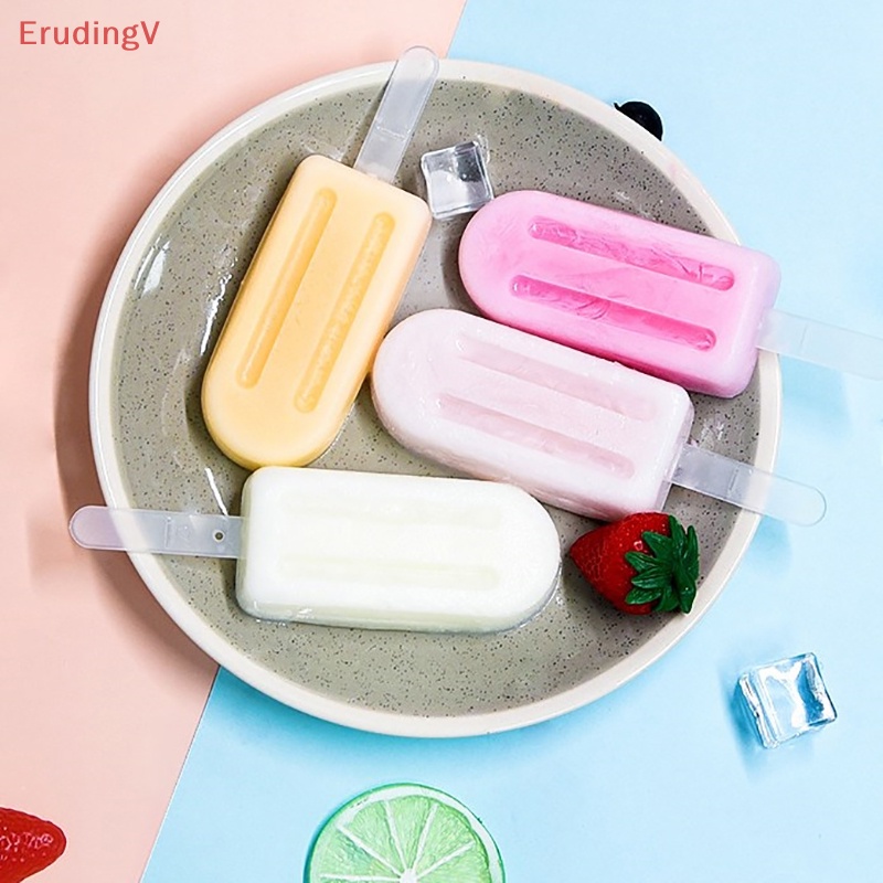 Khuôn Làm Kem Bằng Silicone DIY Kèm Vỏ Dán Bằng PP Tiện Dụng