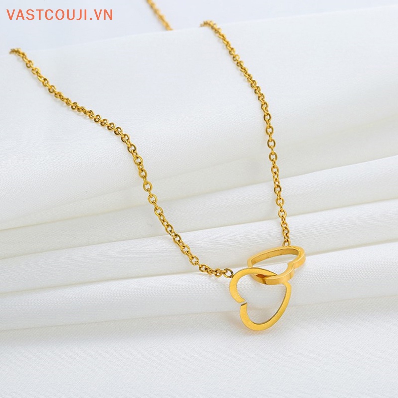 Vòng Cổ Choker Bằng Thép Titan Mặt Hình Trái Tim Thời Trang Cho Nữ