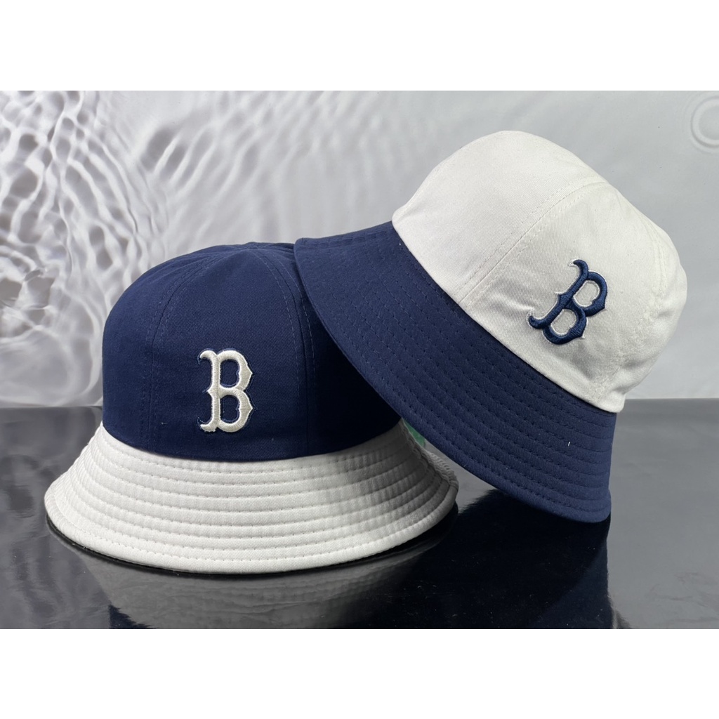 Nón cặp - Nón couple - Mũ cặp thêu chữ B trắng xanh  cho các cặp đôi thời trang