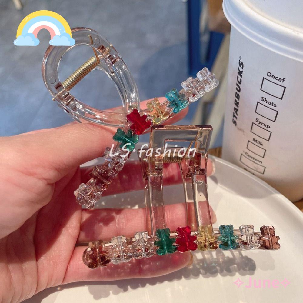 JUNE Kẹp Tóc Càng Cua Đính Pha Lê Thời Trang Cho Nữ