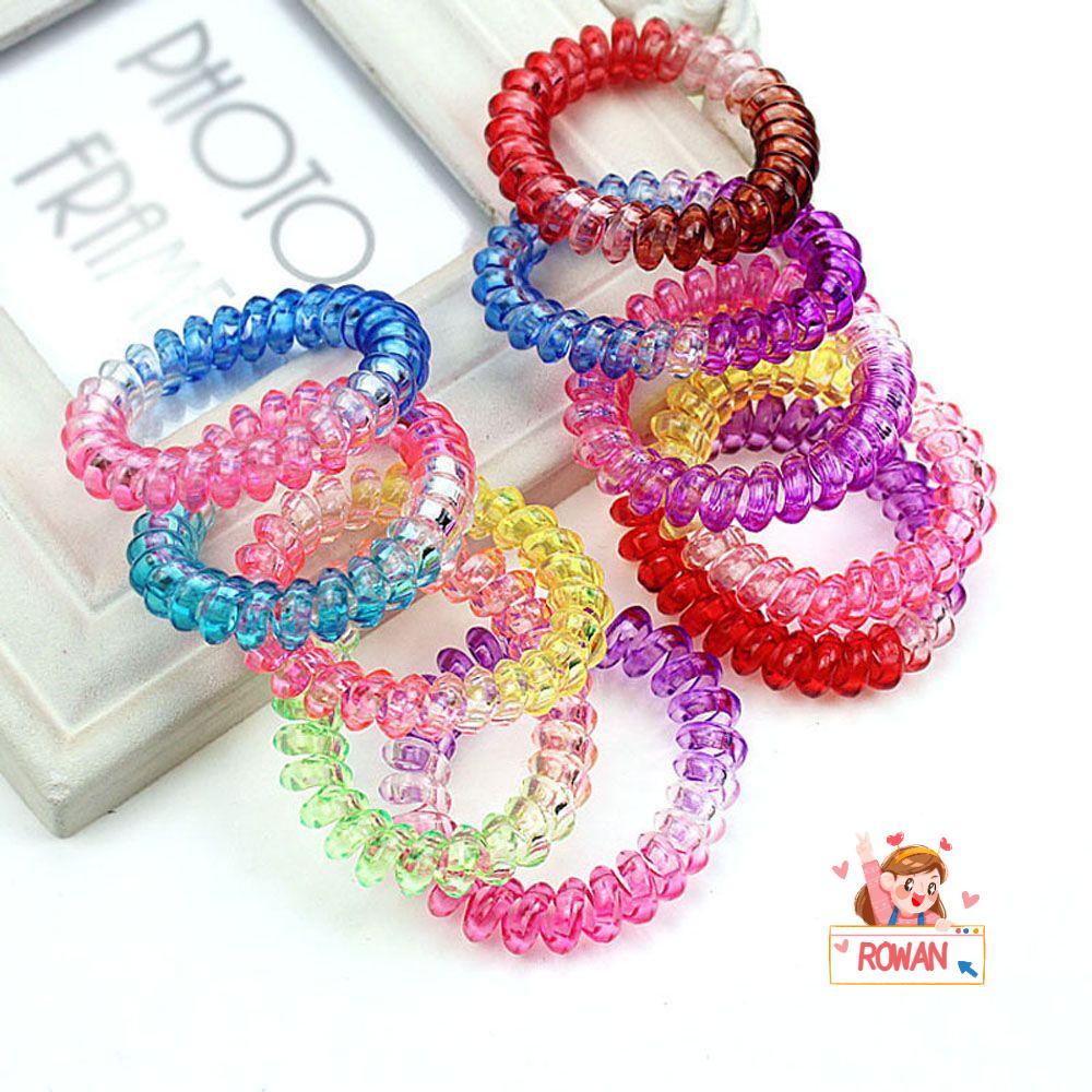 ROWANS 10 Dây Buộc Tóc Đuôi Ngựa Bằng Cao Su Đàn Hồi Thời Trang