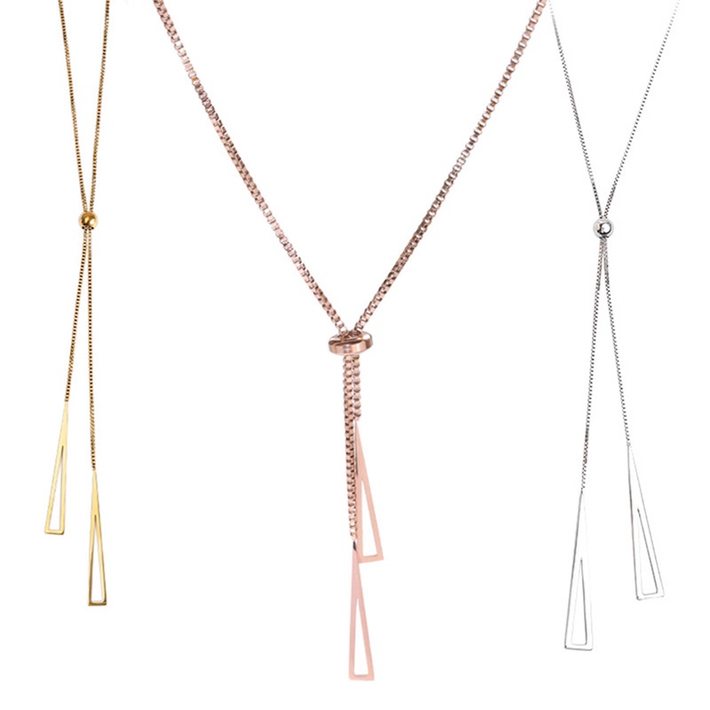 Ygt Vòng Cổ Choker Bằng Thép Titan Phối Tua Rua Có Thể Điều Chỉnh Thời Trang Cho Nữ