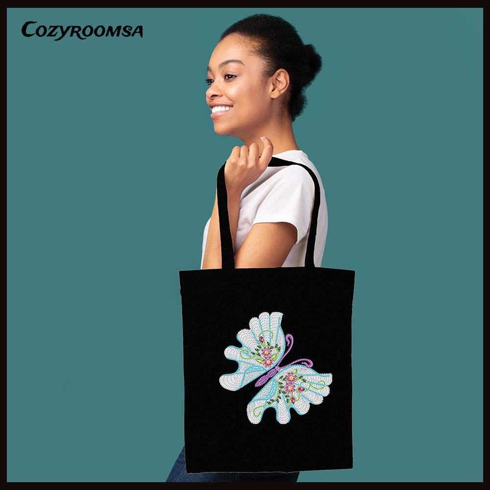 Túi Tote Đính Đá Thân Thiện Với Môi Trường Tự Làm Thời Trang