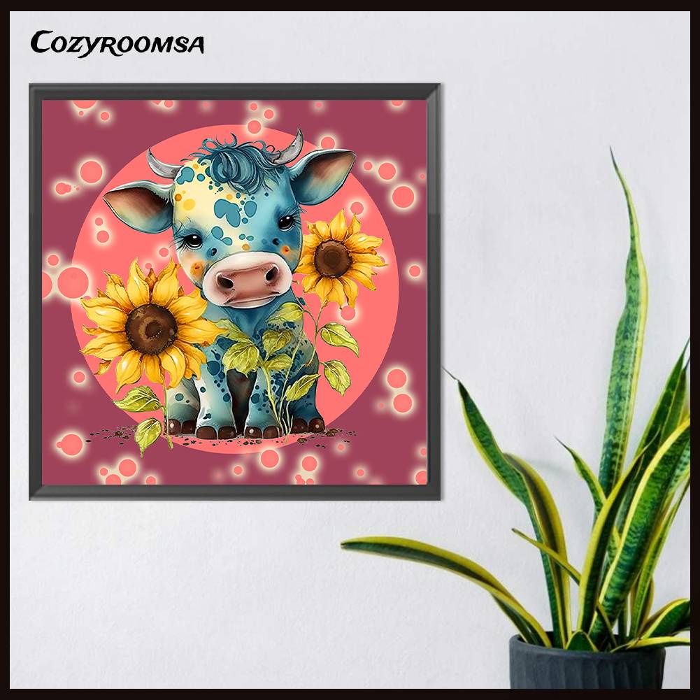 Bộ Tranh Đính Đá 5D Họa Tiết Gia Súc Độc Đáo DIY Dùng Trang Trí Nhà Cửa K464