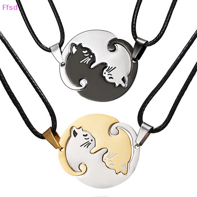 {Ffsd} Bộ 2 Vòng cổ Mảnh Ghép Mặt Hình Trái Tim Tình Nhân Phù Hợp Làm Quà Trang Sức * Hàng Bán Chạy