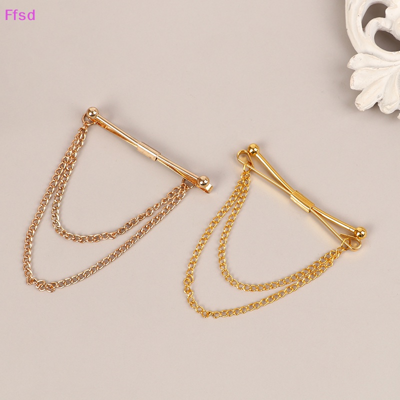 {Ffsd} Ghim Cài Áo Sơ Mi Dạng Chuỗi Xích Tua Rua Cá Tính Cao Cấp Thời Trang Cho Nam * Bán Chạy