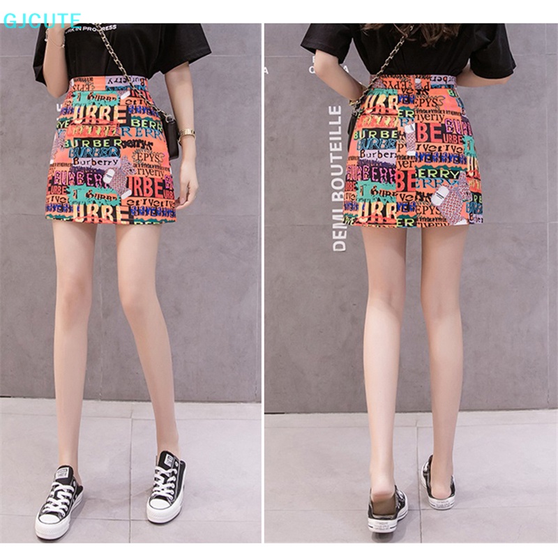 Chân Váy Bút Chì Lưng Cao Dáng Chữ A In Họa Tiết Hoạt Hình Phong Cách Hàn Quốc Thời Trang Mùa Hè Cho Nữ