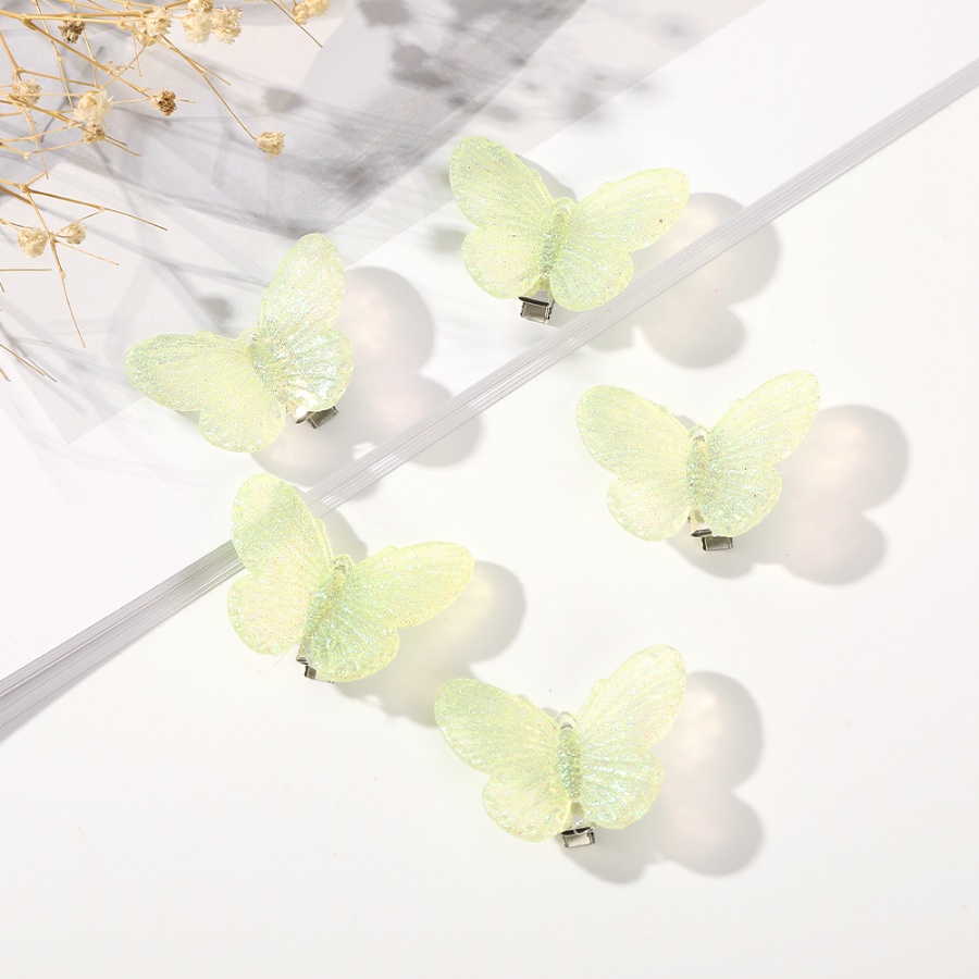 Set 5 Kẹp Tóc Nhựa Hình Bướm Dễ Thương Cho Bé Gái