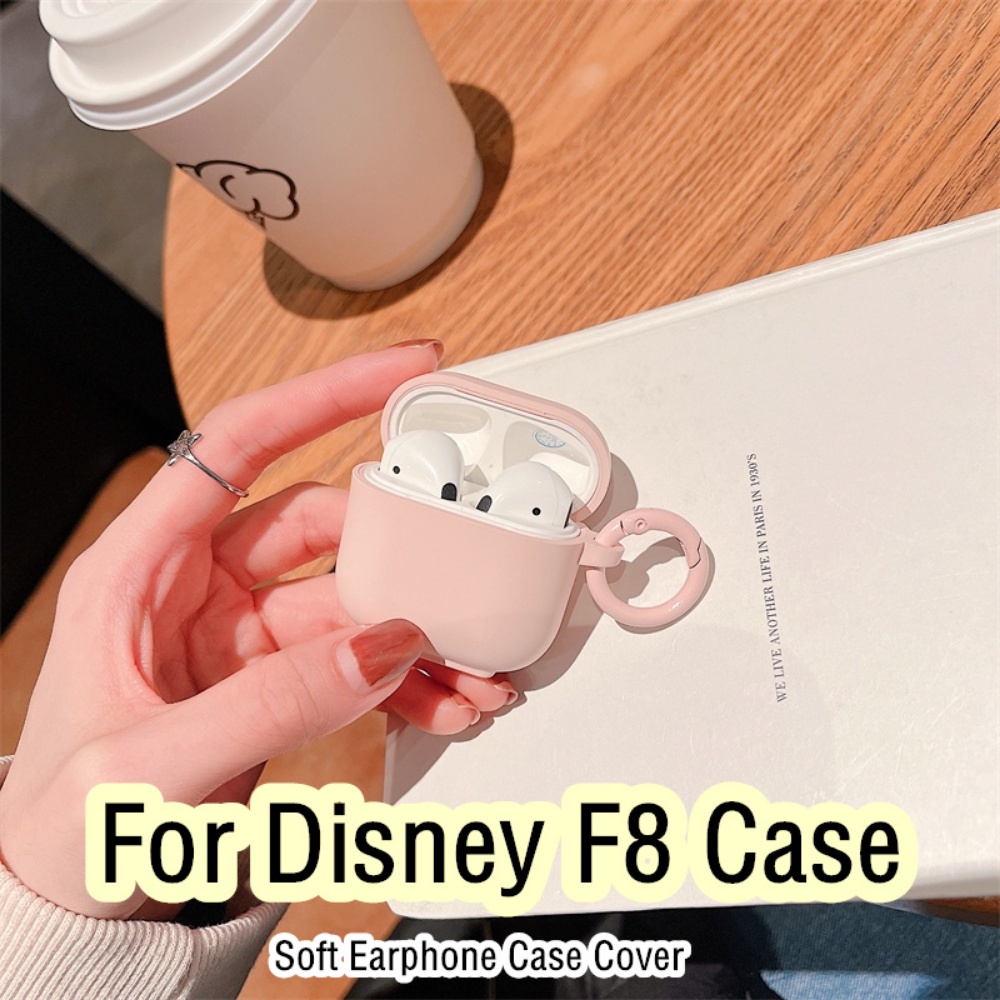 Vỏ Bảo Vệ Hộp Sạc Tai Nghe Disney F8 F8 Mềm Màu Trơn Đơn Giản