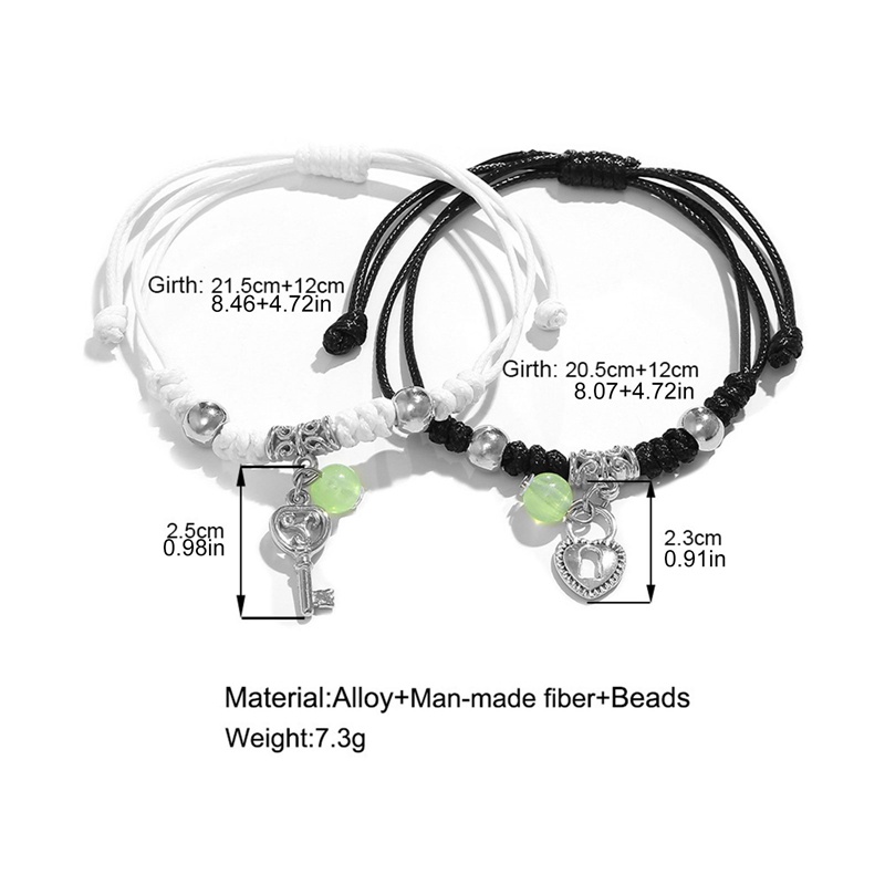 Ygt Set 2 Vòng Tay Dây Thừng Mặt Trăng Ngôi Sao Phát Sáng Thời Trang Có Thể Điều Chỉnh Phù Hợp Làm Quà