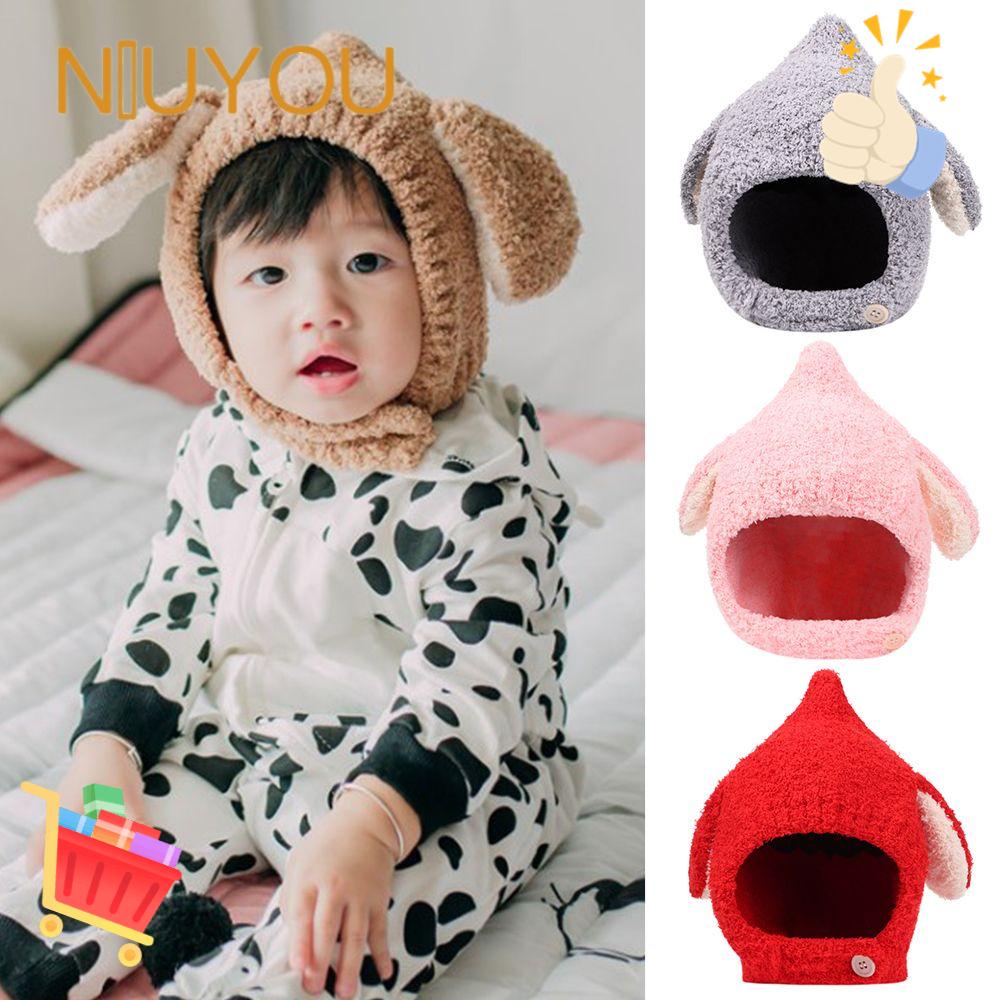 NIUYOU Mũ Len Trùm Tai Giữ Ấm Kiểu Dáng Dễ Thương Cho Bé
