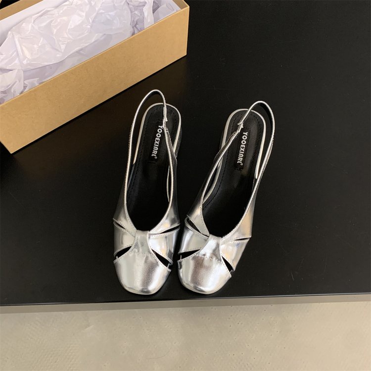 Sandal Đế Thấp 3cm Chất Liệu Cao Su PU Cho Nữ