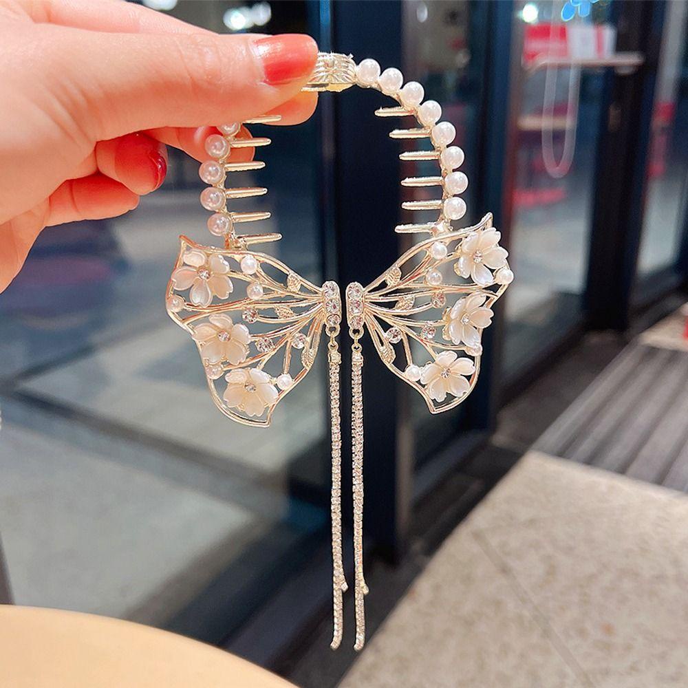 AROMA Kẹp Tóc Hình Nơ Phối Tua Rua Ngọt Ngào Cho Bé Gái