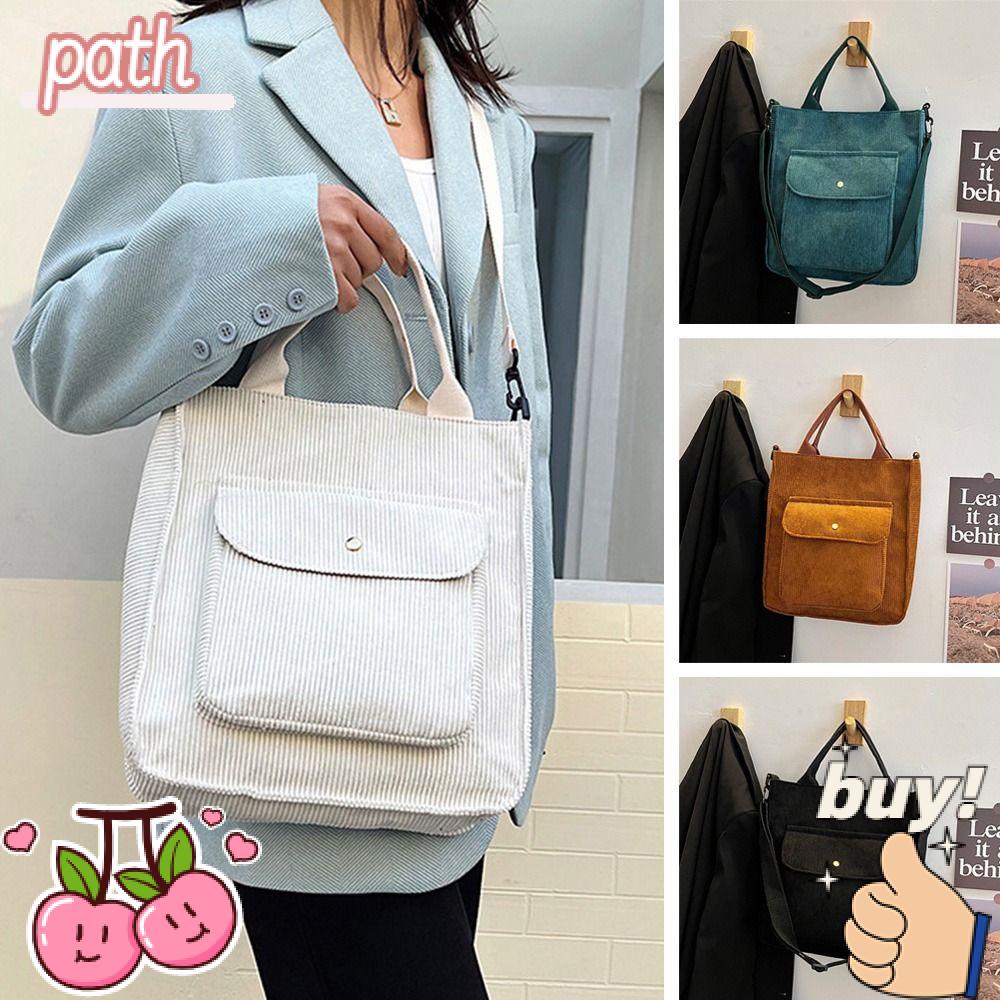 PATH Túi Đeo Vai Vải Nhung Phối Túi Thời Trang Cho Nữ