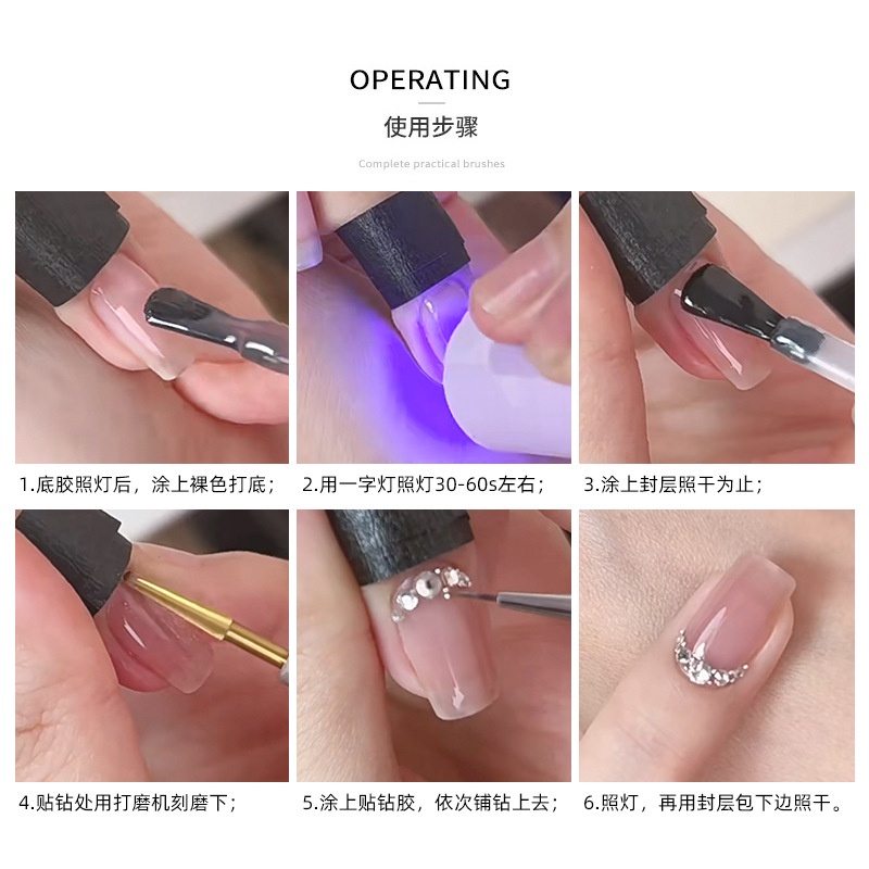 Hạt Kim Cương Tròn Bằng Thép Màu Trắng Hình Người Ngoài Hành Tinh Mini Đính Đá Lấp Lánh Trang Trí Móng Tay
