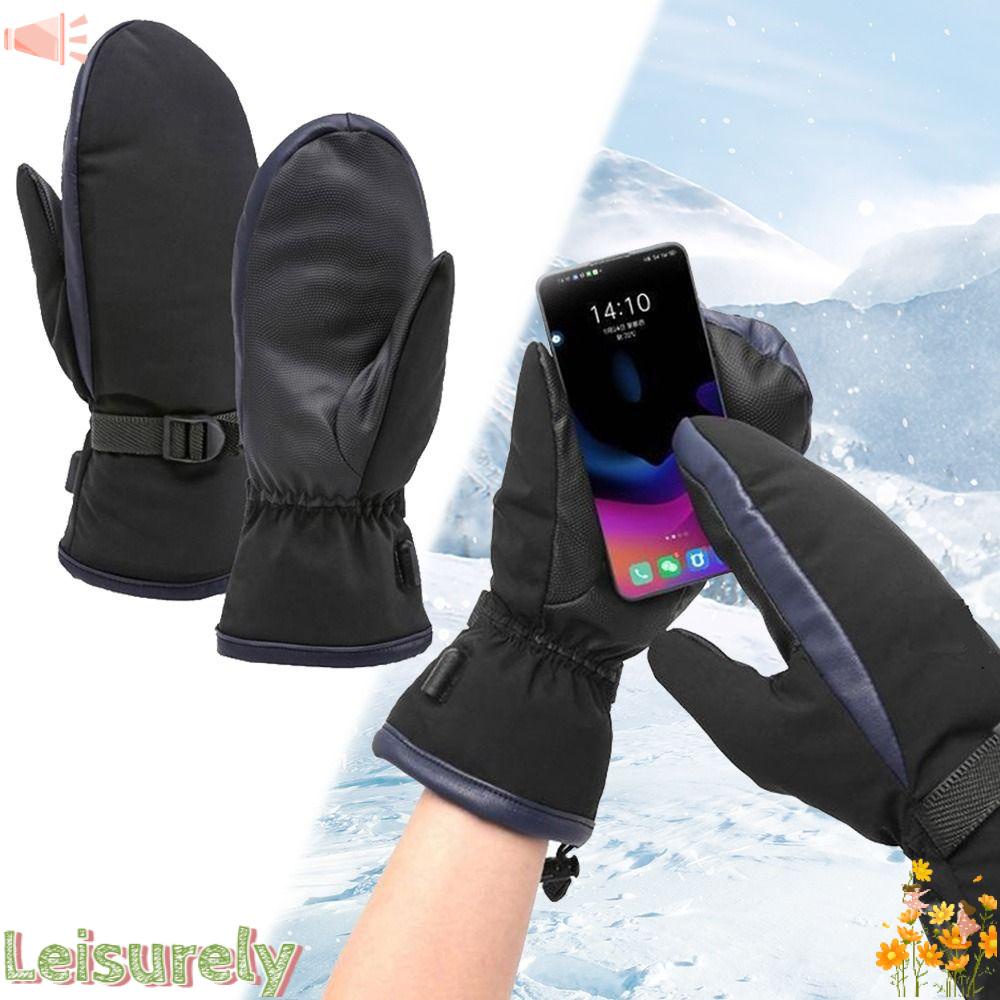 LEILY Găng Tay Sưởi Ấm Chạy Điện USB Chống Thấm Nước Có Thể Chạm Màn Hình Cảm