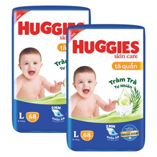 (MẪU MỚI) BỈM HUGGIES TÃ QUẦN VÀ DÁN M74 /L68/XL62/XXL56 ( Bao bì có thể thay đổi theo tùy đợt nhập hàng )