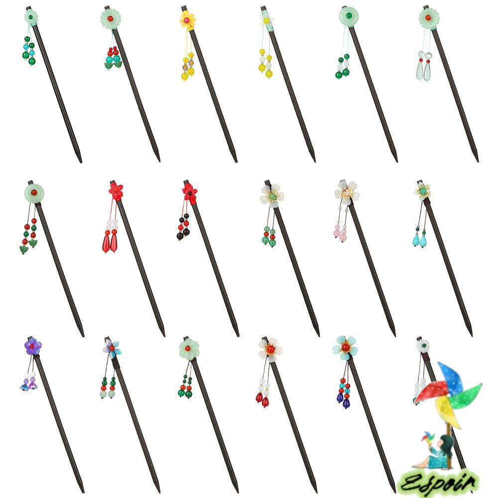 ESPO Trâm Cài Tóc Bằng Gỗ Mun Phong Cách Cổ Điển Cho Nữ