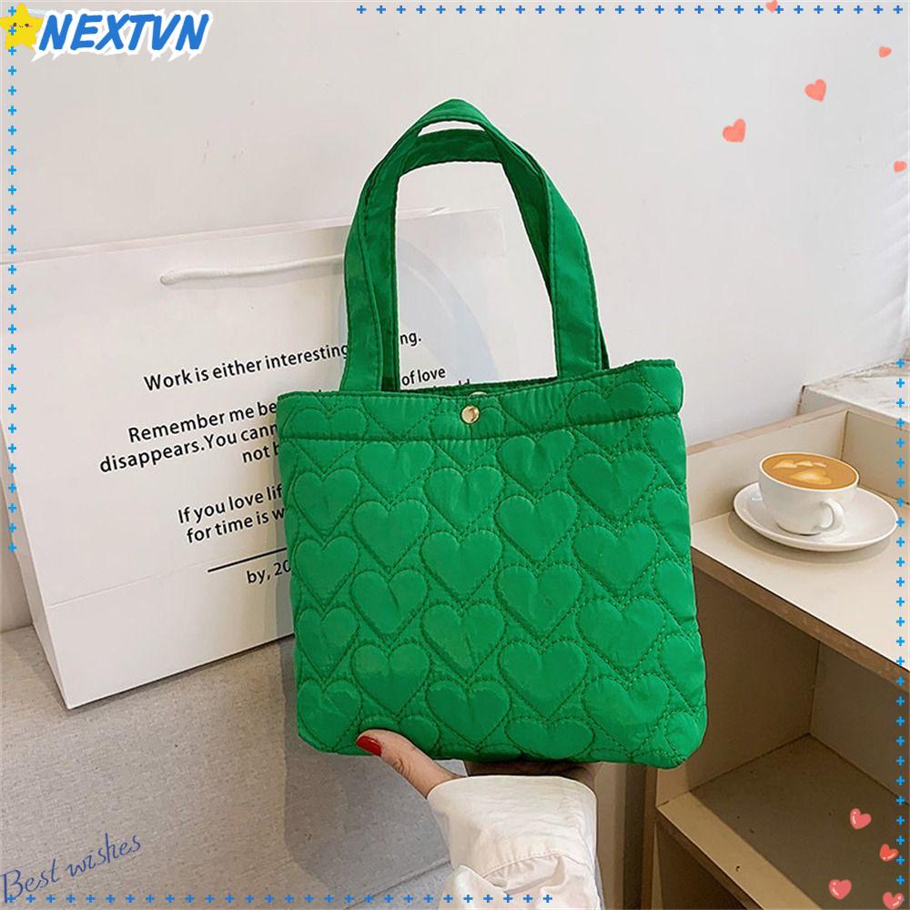 NEXTVN Túi Tote Có Đệm Cotton Màu Trơn Sức Chứa Lớn Cho Nữ