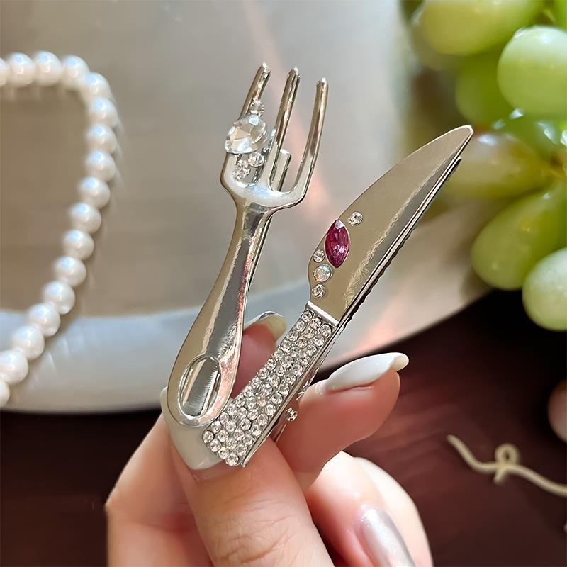 Kẹp Tóc Bên Hông Đính Đá Phong Cách Hàn Quốc Mới