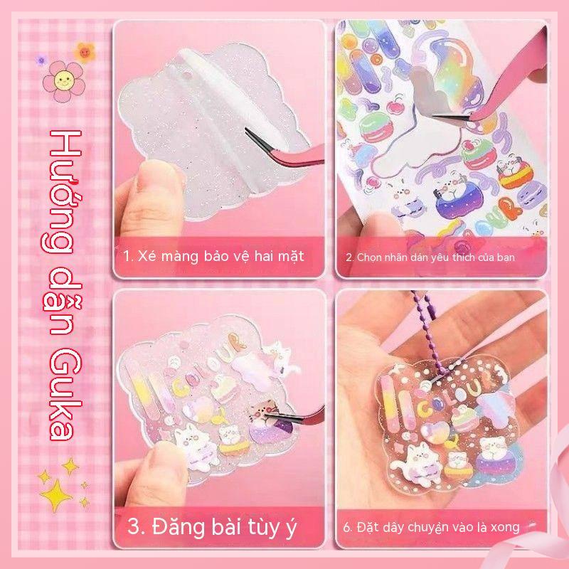 Set 200 Hình Dán Thẻ Cuckoo Laser Dễ Thương Phong Cách Hàn Quốc Dùng Làm Quà Tặng