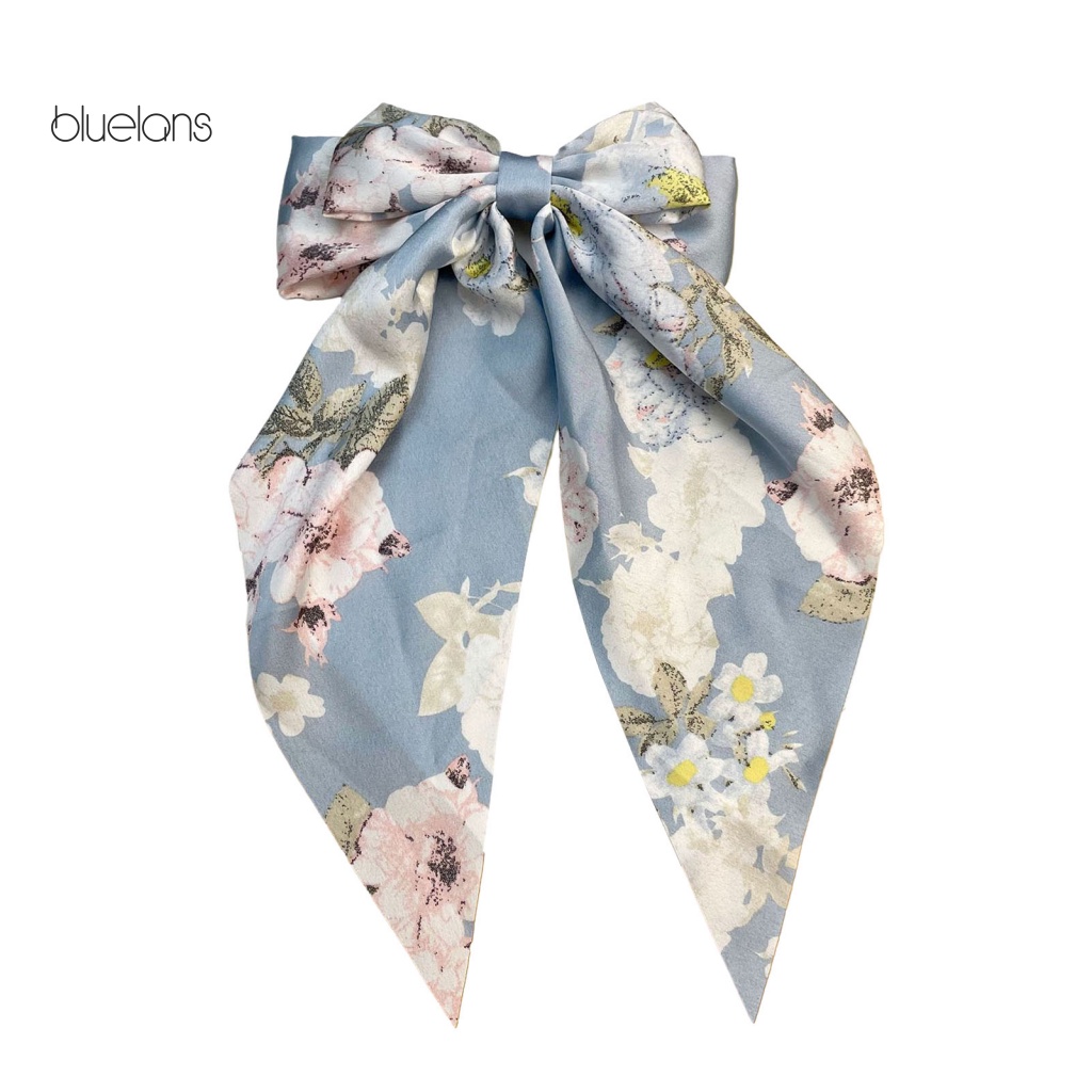 Kẹp Tóc Nơ Hai Lớp In Họa Tiết Hoa Xinh Xắn Dành Cho Nữ