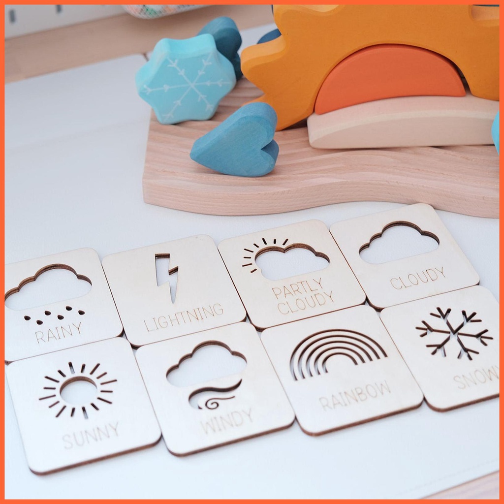 Bộ Đồ Chơi Xếp Hình Thời Tiết Giáo Dục Cho Bé