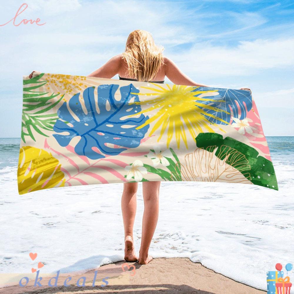 OKDEALS Thảm Trải Bãi Biển / Cắm Trại Mùa Hè Di Động Chất Liệu Sợi Micro Không Cát