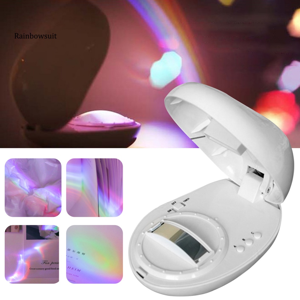 Đèn Chiếu Cầu Vồng ABS RGB Năng Lượng Thấp Hình Quả Trứng Sáng Tạo Dành Cho Phòng Ngủ