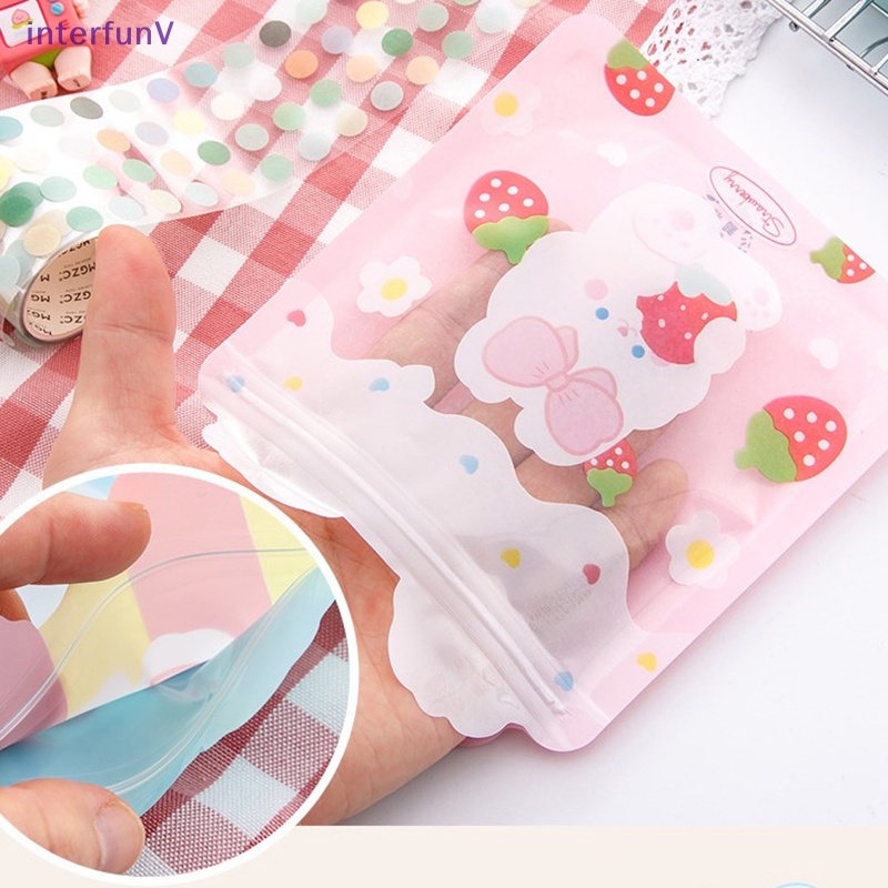 Bộ 5 Túi Zip Đựng Bánh Kẹo Hình Thỏ / Gấu Dễ Thương Trang Trí Tiệc Cưới / Sinh Nhật