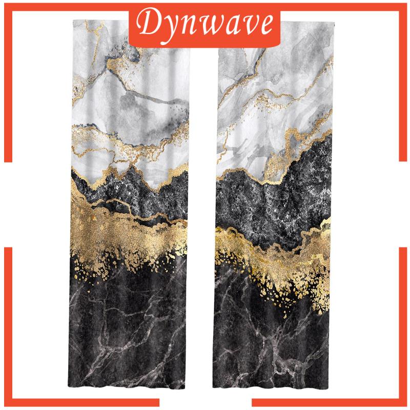 Set 2 Rèm Cửa Họa Tiết Đá Cẩm Thạch Hiện Đại Dành Cho Cửa Sổ / Quán Cà Phê