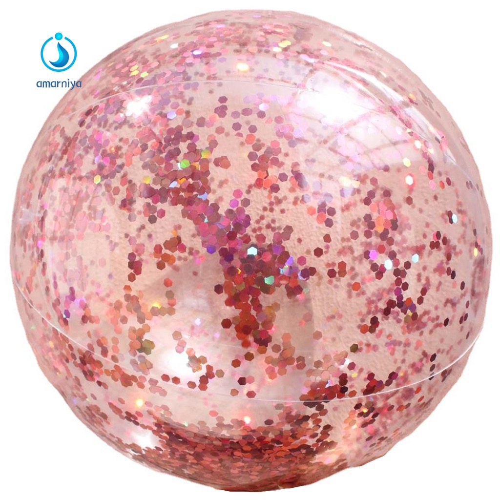 Bóng Bơm Hơi Dày Dặn Bằng PVC Trong Suốt Lấp Lánh Nhiều Màu Độc Đáo Trang Trí Bể Bơi / Bãi Biển