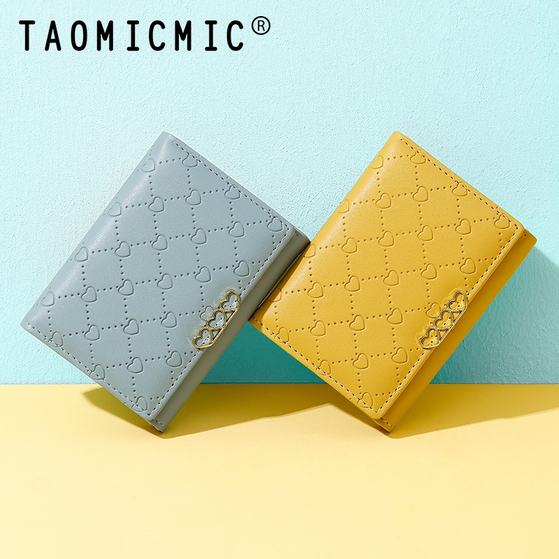 Ví Gấp Đa Năng In Họa Tiết Kẻ Ô Dễ Thương Thời Trang Cho Nữ