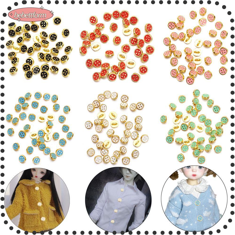 Bộ 40 Nút Thắt Dây Giày Mini Bằng Kim Loại Họa Tiết Chấm Bi Chất Lượng Cao