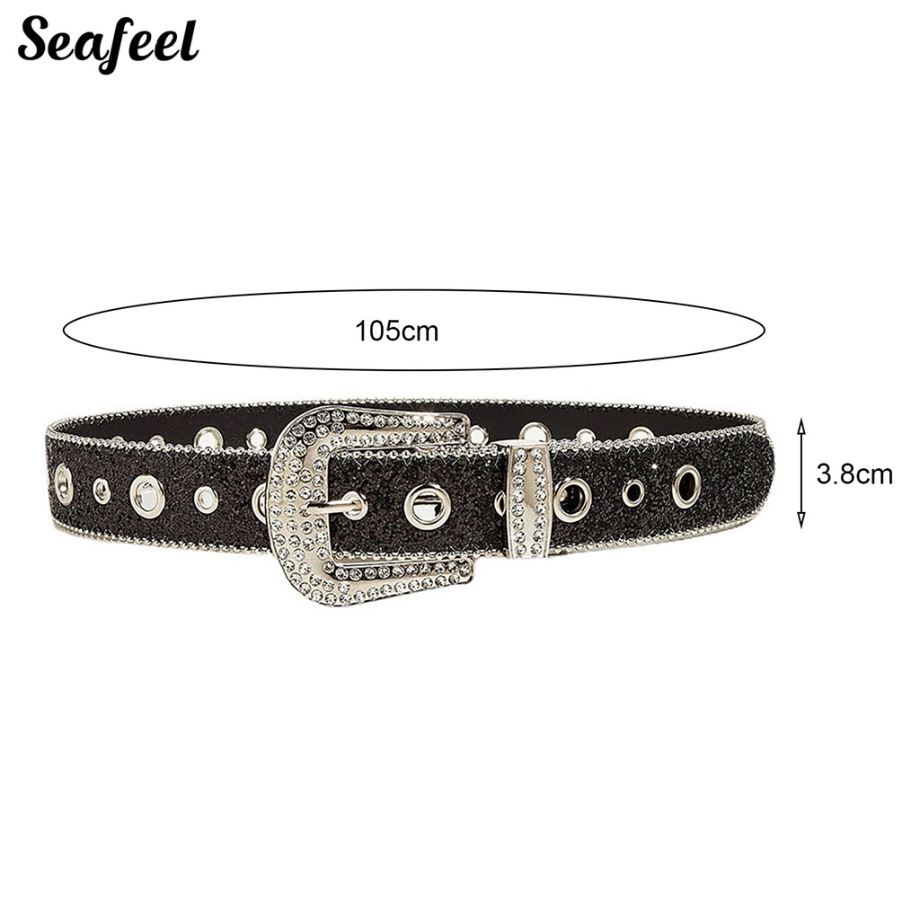 Móc Cài Áo Giả Da Nhiều Lỗ Đính Đá Kim Sa Nhiều Màu Tùy Chỉnh Thời Trang Cho Nữ